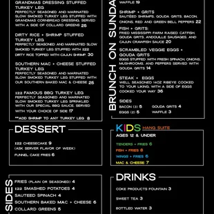 122 Food Menu