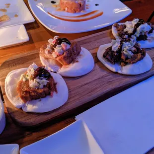 Pork belly buns and bulgogi buns