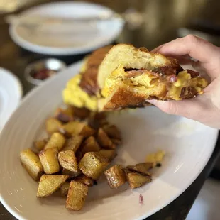 Croissant Sandwich - lightly scrambled