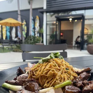 Shaken Beef-Garlic Noodles. @ojbaylen