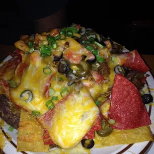 Happy hour lounge nachos