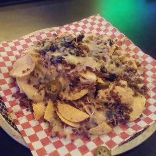 a plate of nachos