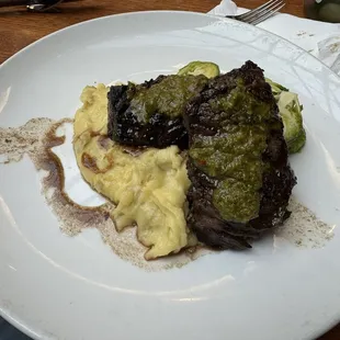 Chimichurri skirt  steak
