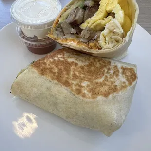 Breakfast Burrito with avocado