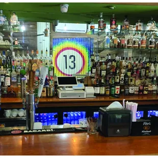 a bar with a lot of liquor