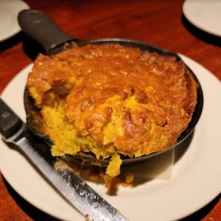 a skillet of food on a plate