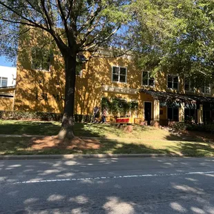 a view of the building from across the street