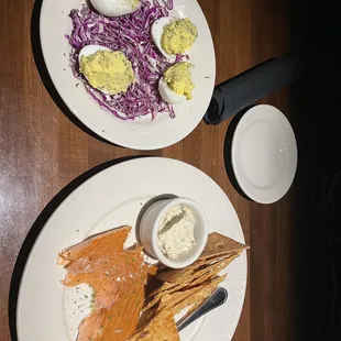 Deviled Eggs and Smoked Salmon