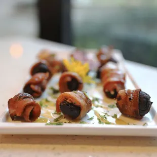 bacon wrapped in olives