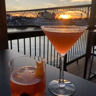 Bloody Manhattan and lady in the water cocktail