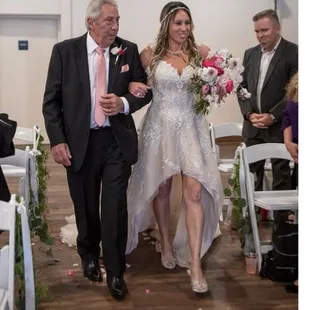 Bride with her father