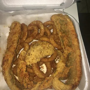 3 Piece Whiting and onion Rings