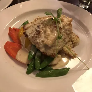 Dungeness Crab-Crusted Halibut