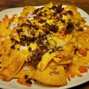 a plate of nachos