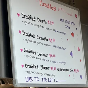 They are breakfast board