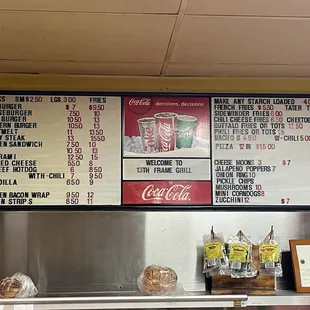 The menu,  you might need to zoom in for a better look