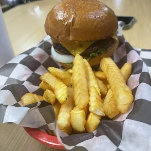 The wife's cheeseburger absolutely delicious!