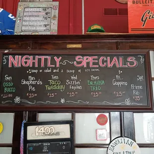 menus and prices