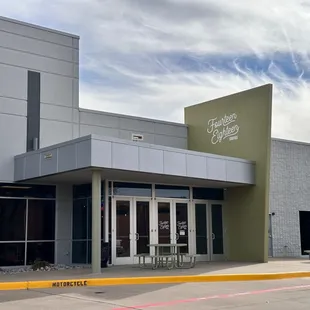 the front of the building