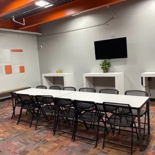Not only does the shop have lots of places to sit, but they also have a large private conference space available! Call with any questions!