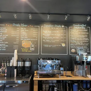 menus on the wall