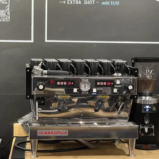 a coffee machine on display