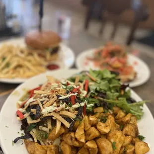 two plates of food