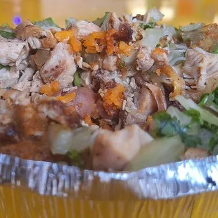 Chicken culichi bowl with drink. A Saturday special for $14.99