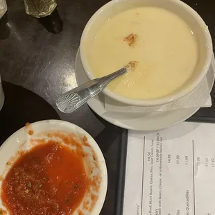 White queso 6.99 and free salsa