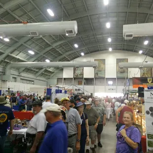 Inside one of the many exhibition halls