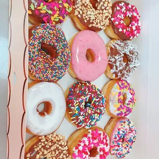 food, donuts, dough desserts