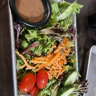 Side salad with balsamic vinaigrette