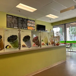 the inside of a coffee shop