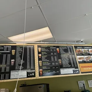 Menus.....