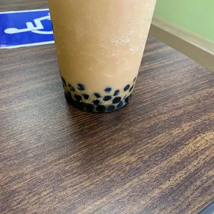 Thai Tea Slush W/mini Boba