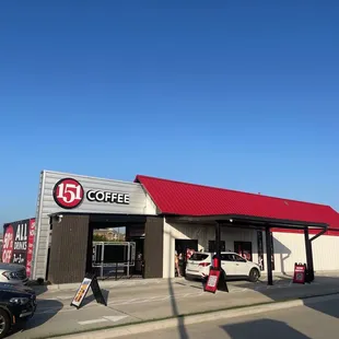 the exterior of a coffee shop