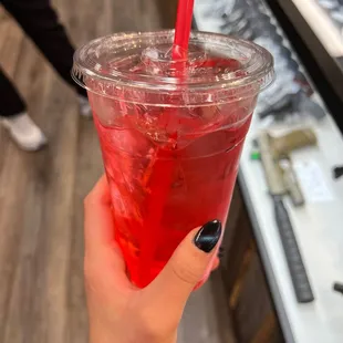 The Georgia peach sweet tea!