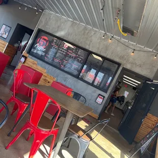 Menu and ordering spot if walking up