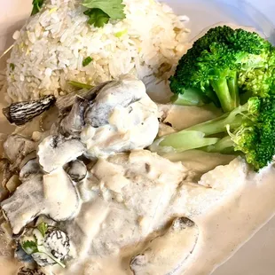 Creamy Mushroom Chicken with Rice