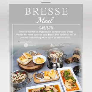 a flyer for a brusse meal