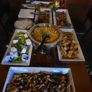 a table full of food