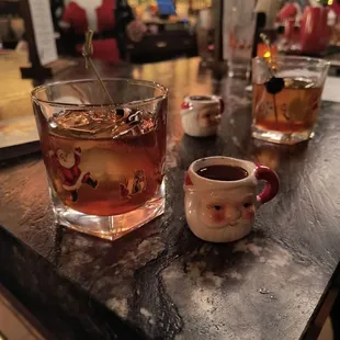 Ginger bread old fashioned and the nice shot.