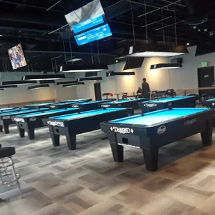 14 pool tables