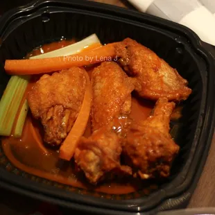 Seasoned Buffalo Chicken Wings ($12)