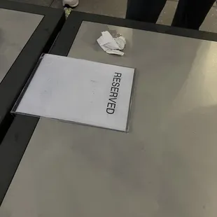 a piece of paper on a table