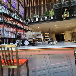 the bar area of the restaurant