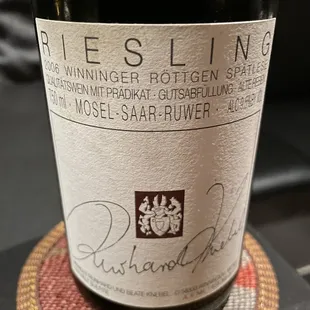 a bottle of wine