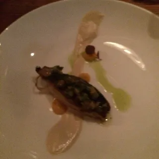 Hokkaido scallops, marcona almond puree, melted endive, apricot