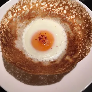 Traditional egg hopper, Jidori egg, sambols