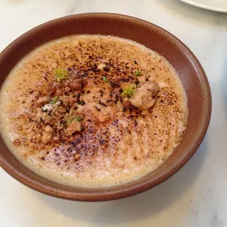 Ceylon tea semifreddo, almond streusel**